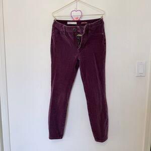 Anthropologie Skinny Jeans in Deep Plum